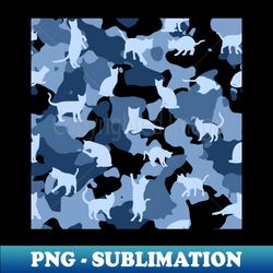 seamless camouflage vector pattern with silhouettes of cats - premium sublimation digital download - perfect for sublimation art