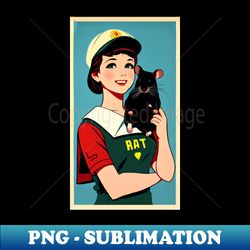 girl loves her rat - Sublimation-Ready PNG File - Unleash Your Inner Rebellion