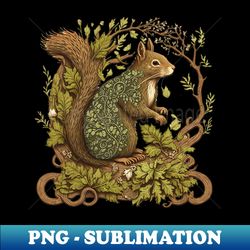 Squirrel Herb - PNG Transparent Sublimation File - Capture Imagination with Every Detail