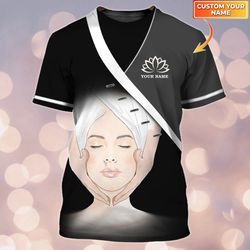 Custom 3D Face Massage Shirt: Perfect Gift for Massage Therapists & Facialists