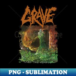 grave  into the grave  swedish death metal band - png transparent digital download file for sublimation - perfect for personalization