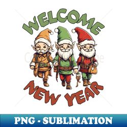 Welcome New Year 2024 - High-Quality PNG Sublimation Download - Add a Festive Touch to Every Day