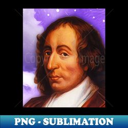 Blaise Pascal Portrait  Blaise Pascal Artwork 2 - Retro PNG Sublimation Digital Download - Defying the Norms