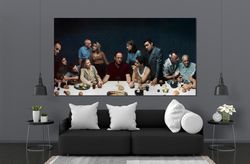 The Sopranos Canvas Wall Art, Sopranos Poster, Photography Print,The Last Supper Canvas, Sopranos Gift Ready to Hang