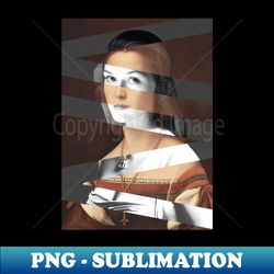 Portrait of Woman by Raphael and Meryl Streep - Elegant Sublimation PNG Download - Create with Confidence