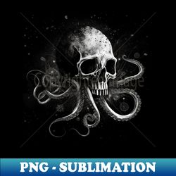 Cthulhus Legacy - Vintage Skull Heat with Tentacles - Elegant Sublimation PNG Download - Revolutionize Your Designs