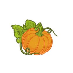 Pumpkin Embroidery Design, 3 sizes, Instant Download