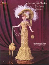 Barbie Doll clothes Crochet patterns - 1903 Paris Opera Gown - Vintage pattern PDF Instant download