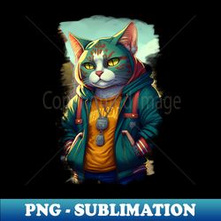 Cool Humanize cat - Digital Sublimation Download File - Unleash Your Creativity