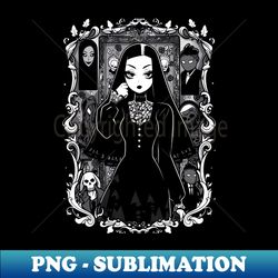 Gothic Morticia Addams - Stylish Sublimation Digital Download - Defying the Norms