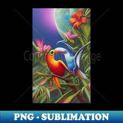 Surreal tropical birds - Stylish Sublimation Digital Download - Perfect for Sublimation Mastery