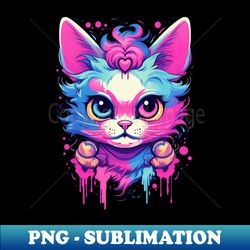 baby cat - retro png sublimation digital download - boost your success with this inspirational png download