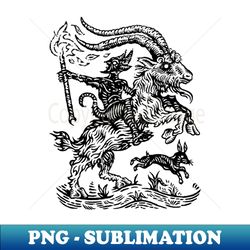 Demon Riding a Goat - High-Quality PNG Sublimation Download - Defying the Norms