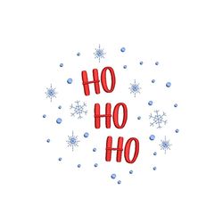 Ho Ho Ho Embroidery Design, Christmas Embroidery File, 3 sizes, Instant Download