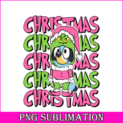 Christmas Bluey And Grinch PNG, Grinch Character PNG, Bluey Costume PNG