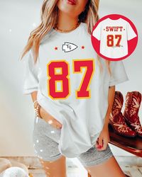 Kansas City Swift Jersey Travis Kelce and Swift Halloween Swiftie Fan Shirt, Kansas City Chiefs Jersey Shirt, TK 87, KC
