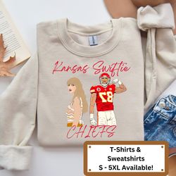 Kansas Swiftie Chiefs Sweatshirt, Travis Kelce Sweatshirt, Game Day Sweater, Funny Football Sweatshirt, Football Fan Gif