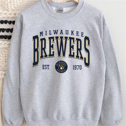 Vintage Milwaukee Baseball Sweatshirt, Vintage Baseball Shirt, Milwaukee Baseball Fan Shirt,Milwaukee City Baseball Shir