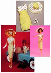 Fashion doll Barbie Clothes sewing Patterns - hat pattern, summer dress pattern - Doll outfit ideas Digital download PDF