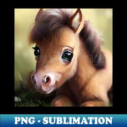 cute pony - cute baby animals - png sublimation digital download - enhance your apparel with stunning detail