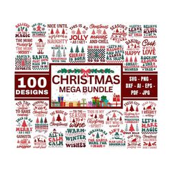 Christmas Mega Bundle, 100 Designs, Heather Roberts Art Bundle, Christmas svg, Winter svg, Holidays, Cut Files Cricut, S