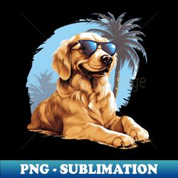 Golden Retriever sunbathing - Trendy Sublimation Digital Download - Create with Confidence