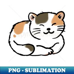sleepy calico cat - Trendy Sublimation Digital Download - Stunning Sublimation Graphics