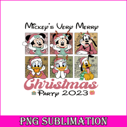 Mickey Merry Retro Christmas PNG