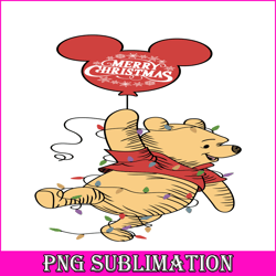 Winnie The Pooh Merry Christmas SVG PNG DXF EPS JPG