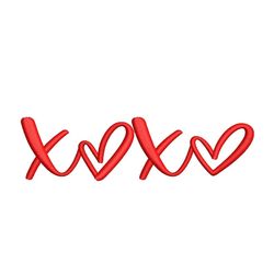 XOXO Embroidery Design, Valentine's Day Embroidery File, 5 sizes, Instant Download