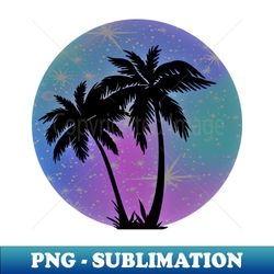 Vaporwave Palm Trees 80s 90s Pastel Blue Pink and Purple Retro Vintage Sunset Tropical Vaporwave - Creative Sublimation PNG Download - Defying the Norms