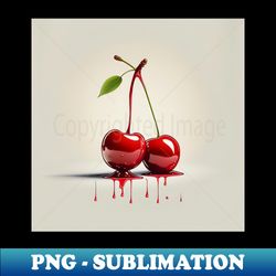 Cherries Dripping - Exclusive PNG Sublimation Download - Revolutionize Your Designs