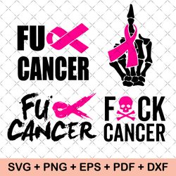 Breast cancer svg, fuck cancer svg, cancer survivor svg, fight cancer svg, awareness svg, vector, layered svg,