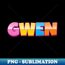 Rainbow Craft Gwen Name - Decorative Sublimation PNG File - Perfect for Personalization