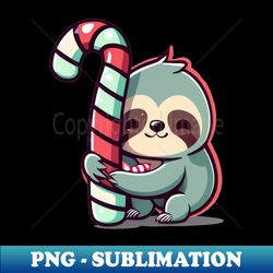 Candy cane Sloth - Digital Sublimation Download File - Instantly Transform Your Sublimation Projects