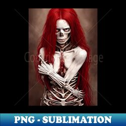Skeleton Red Hair Horror - Signature Sublimation PNG File - Unleash Your Inner Rebellion
