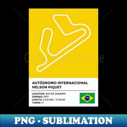Autodromo Internacional Nelson Piquet info - Vintage Sublimation PNG Download - Stunning Sublimation Graphics