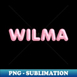wilma name pink balloon foil - unique sublimation png download - transform your sublimation creations