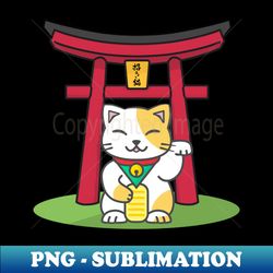 Maneki neko and Torii - Digital Sublimation Download File - Capture Imagination with Every Detail