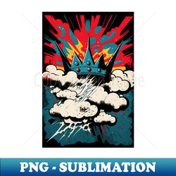 Crown in the Clouds - Decorative Sublimation PNG File - Instantly Transform Your Sublimation Projects