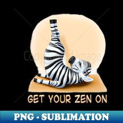 Zebra Doing Yoga - Time to Get Your Zen On Yoga Lover - High-Quality PNG Sublimation Download - Capture Imagination with Every Detail
