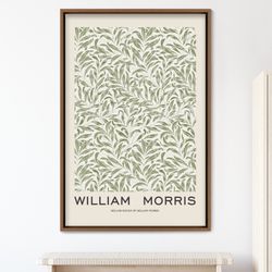 Framed Canvas Wall Art Willow Bough Flower Pattern by William Morris Historic Cultural Illustrations Framed Large Galler