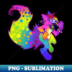 Rainbow pup - Retro PNG Sublimation Digital Download - Create with Confidence