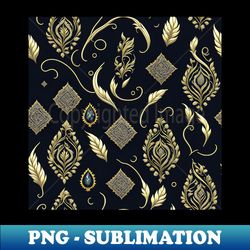 radiant elegance unveiling a seamless gold jewelry and diamond tapestry fancy seamless golden pattern wallpaper decoration - stylish sublimation digital download - capture imagination with every detail