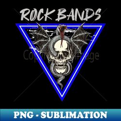 skull in triangle v12 - Retro PNG Sublimation Digital Download - Bring Your Designs to Life