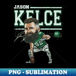 Jason Kelce Philadelphia Cartoon - High-Quality PNG Sublimation Download - Enhance Your Apparel with Stunning Detail
