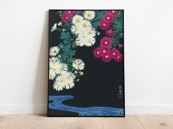 Ohara Koson - Chrysanthemums Japanese Art Print Home Decor Wall Art