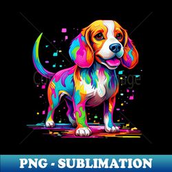 Dog Lover Gifts Womens Beagle Colorful - Instant PNG Sublimation Download - Fashionable and Fearless