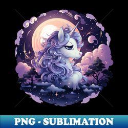 cute baby unicorn - vintage sublimation png download - fashionable and fearless