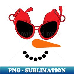 Christmas snowman face - High-Resolution PNG Sublimation File - Capture Imagination with Every Detail